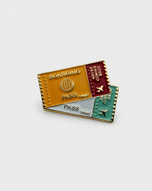 One Way Ticket Pin
