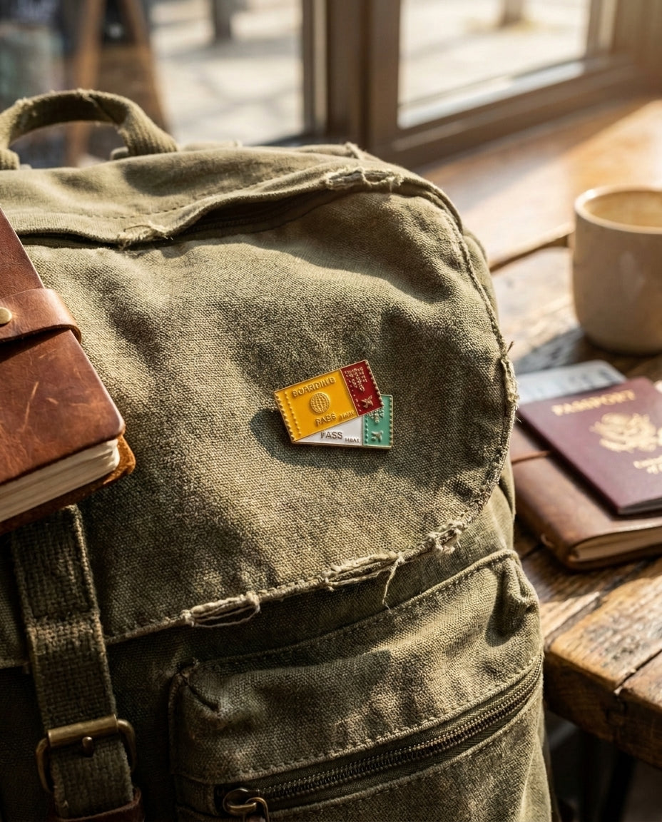 One Way Ticket Pin